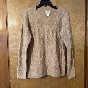 St. John's Bay Cable Knit Sweater - Tan